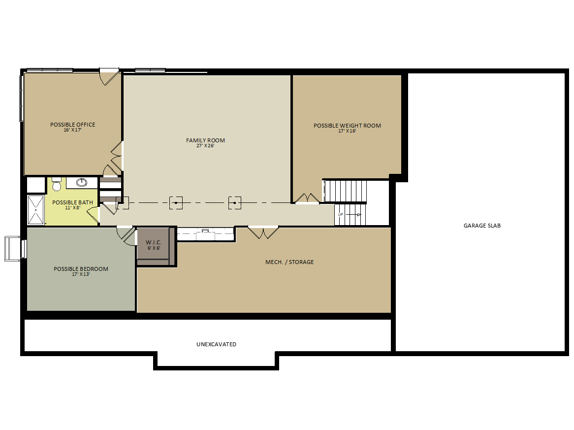 VernonLower Level Floor Plan